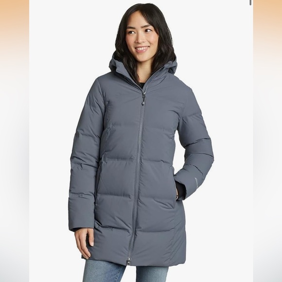 Eddie Bauer Jackets & Blazers - Eddie Bauer Blue Glacier Peak Seamless Down Long Puffer Parka Coat Small
